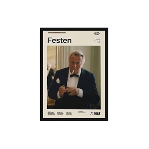 blinkart festen the celebration movie poster frame 12x18 inch  premium 300 gsm paper wall print  mid century vintage film artwork for home bedroom living room office  framed photo decor