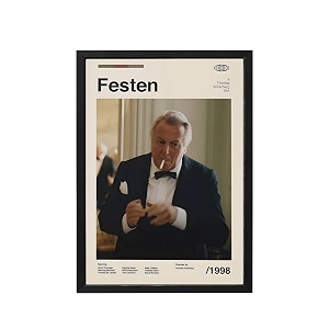blinkart festen the celebration movie poster frame 8x12 inch  premium 300 gsm paper wall print  mid century vintage film artwork for home bedroom living room office  framed photo decor