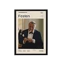 BLINKART Festen The Celebration Movie Poster Frame 8x12 Inch | Premium 300 GSM Paper Wall Print | Mid Century Vintage Film Artwork for Home, Bedroom, Living Room, Office | Framed Photo Decor