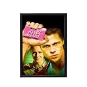 BLINKART Fight Club (1999) Movie Poster Frame 8x12 Inch | Premium 300 GSM Paper Wall Print | Vintage Film Artwork for Home, Bedroom, Living Room, Office | Framed Photo Decor