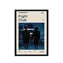 BLINKART Fight Club Vintage Movie Poster Frame 8x12 Inch | Premium 300 GSM Paper Wall Print | Mid Century Vintage Film Artwork for Home, Bedroom, Living Room, Office | Framed Photo Decor