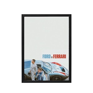 blinkart ford v ferrari 2019 movie poster frame 8x12 inch  premium 300 gsm paper wall print  vintage film artwork for home bedroom living room office  framed photo decor