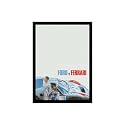 BLINKART Ford V Ferrari (2019) Movie Poster Frame 12x18 Inch | Premium 300 GSM Paper Wall Print | Vintage Film Artwork for Home, Bedroom, Living Room, Office | Framed Photo Decor