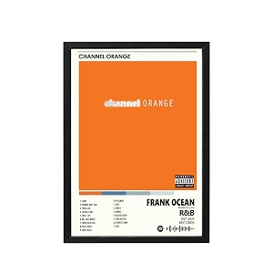 blinkart frank ocean popular music album songs hanging wall artwork photoframes 13x10 inch for decor home bedroom living room aesthetics spotify song link qr code framechannel orange