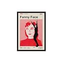 BLINKART Funny Face Vintage Movie Poster Frame 8x12 Inch | Premium 300 GSM Paper Wall Print | Mid Century Vintage Film Artwork for Home, Bedroom, Living Room, Office | Framed Photo Decor