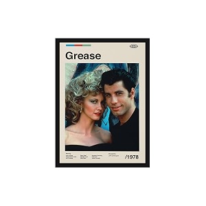 BLINKART Grease 1978 Movie Poster Frame 8x12