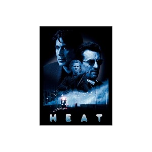 blinkart heat 1995 movie poster frame 12x18 inch  premium 300 gsm paper wall print  vintage film artwork for home bedroom living room office  framed photo decor