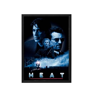 blinkart heat 1995 movie poster frame 8x12 inch  premium 300 gsm paper wall print  vintage film artwork for home bedroom living room office  framed photo decor