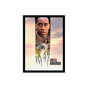 blinkart hotel rwanda 2004 movie poster frame 12x18 inch  premium 300 gsm paper wall print  vintage film artwork for home bedroom living room office  framed photo decor