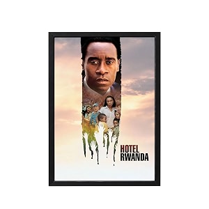 blinkart hotel rwanda 2004 movie poster frame 8x12 inch  premium 300 gsm paper wall print  vintage film artwork for home bedroom living room office  framed photo decor