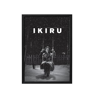 blinkart ikiru 1952 movie poster frame 8x12 inch  premium 300 gsm paper wall print  vintage film artwork for home bedroom living room office  framed photo decor