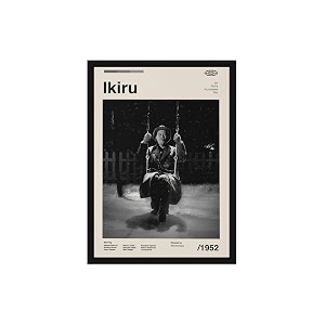 BLINKART Ikiru Vintage Movie Poster Frame 12x18