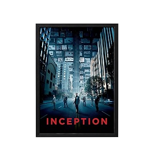 blinkart inception 2010 movie poster frame 8x12 inch  premium 300 gsm paper wall print  vintage film artwork for home bedroom living room office  framed photo decor