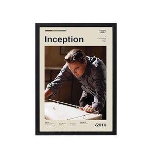 BLINKART Inception Vintage Movie Poster Frame 8x12