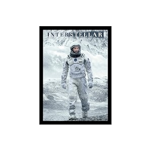 blinkart interstellar 2014 movie poster frame 8x12 inch  premium 300 gsm paper wall print  vintage film artwork for home bedroom living room office  framed photo decor