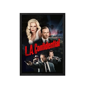 blinkart la confidential 1997 movie poster frame 8x12 inch  premium 300 gsm paper wall print  vintage film artwork for home bedroom living room office  framed photo decor