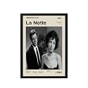 BLINKART La Notte Movie Poster Frame 8x12