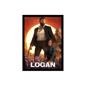 blinkart logan 2017 movie poster frame 8x12 inch  premium 300 gsm paper wall print  vintage film artwork for home bedroom living room office  framed photo decor