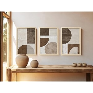 BLINKART Set of 3 BROWN CREAM Natural