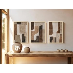 BLINKART Set of 3 BROWN TERRACOTTA BLOCKS