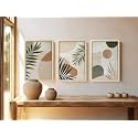 BLINKART Set of 3 GREEN PALM LEAF