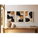 BLINKART Set of 3 RUST BLACK CURVES