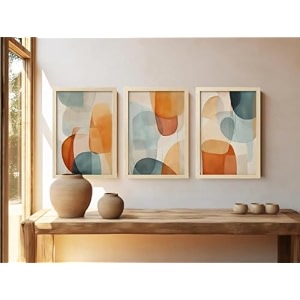 BLINKART Set of 3 Teal Orange Natural