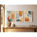BLINKART Set of 3 Teal Orange Natural