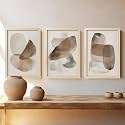 BLINKART Set of 3 WATERCOLOR BLOBS BROWN
