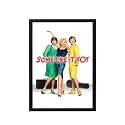 BLINKART Some Like It Hot (1959) Movie Poster Frame 8x12 Inch | Premium 300 GSM Paper Wall Print | Vintage Film Artwork for Home, Bedroom, Living Room, Office | Framed Photo Decor