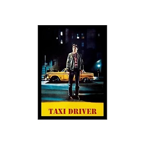 blinkart taxi driver 1976 movie poster frame 12x18 inch  premium 300 gsm paper wall print  vintage film artwork for home bedroom living room office  framed photo decor