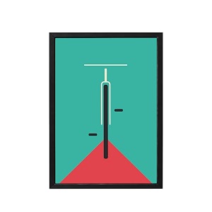 blinkart vintage bauhaus geometric poster  8x12 inch a4 framed wall art  retro mid century abstract print  aesthetic decor for living room bedroom amp office  gallery exhibition print d132
