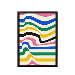 blinkart vintage bauhaus geometric poster  8x12 inch a4 framed wall art  retro mid century abstract print  aesthetic decor for living room bedroom amp office  gallery exhibition print d119