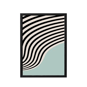 blinkart vintage bauhaus geometric poster  8x12 inch a4 framed wall art  retro mid century abstract print  aesthetic decor for living room bedroom amp office  gallery exhibition print d136