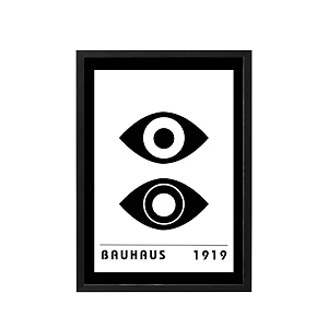 blinkart vintage bauhaus geometric poster  8x12 inch a4 framed wall art  retro mid century abstract print  aesthetic decor for living room bedroom amp office  gallery exhibition print d102