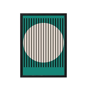 blinkart vintage bauhaus geometric poster  8x12 inch a4 framed wall art  retro mid century abstract print  aesthetic decor for living room bedroom amp office  gallery exhibition print d139