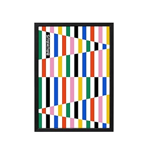 blinkart vintage bauhaus geometric poster  8x12 inch a4 framed wall art  retro mid century abstract print  aesthetic decor for living room bedroom amp office  gallery exhibition print d117
