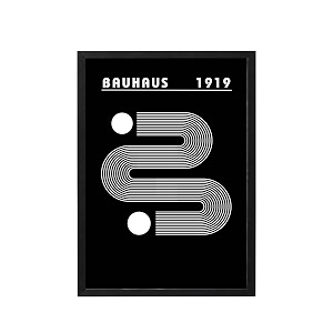 blinkart vintage bauhaus geometric poster  8x12 inch a4 framed wall art  retro mid century abstract print  aesthetic decor for living room bedroom amp office  gallery exhibition print d103