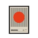 BLINKART Vintage Bauhaus Geometric Poster | 8x12 Inch (A4) Framed Wall Art | Retro Mid Century Abstract Print | Aesthetic Decor for Living Room, Bedroom &amp; Office | Gallery Exhibition Print (D138)