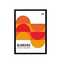 BLINKART Vintage Bauhaus Geometric Poster | 8x12 Inch (A4) Framed Wall Art | Retro Mid Century Abstract Print | Aesthetic Decor for Living Room, Bedroom &amp; Office | Gallery Exhibition Print (D107)