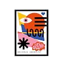 BLINKART Vintage Bauhaus Geometric Poster | 8x12 Inch (A4) Framed Wall Art | Retro Mid Century Abstract Print | Aesthetic Decor for Living Room, Bedroom &amp; Office | Gallery Exhibition Print (D116)