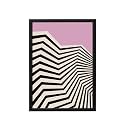 BLINKART Vintage Bauhaus Geometric Poster | 8x12 Inch (A4) Framed Wall Art | Retro Mid Century Abstract Print | Aesthetic Decor for Living Room, Bedroom &amp; Office | Gallery Exhibition Print (D134)