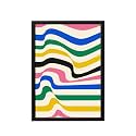 BLINKART Vintage Bauhaus Geometric Poster | 8x12 Inch (A4) Framed Wall Art | Retro Mid Century Abstract Print | Aesthetic Decor for Living Room, Bedroom &amp; Office | Gallery Exhibition Print (D119)