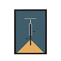 BLINKART Vintage Bauhaus Geometric Poster | 8x12 Inch (A4) Framed Wall Art | Retro Mid Century Abstract Print | Aesthetic Decor for Living Room, Bedroom &amp; Office | Gallery Exhibition Print (D133)