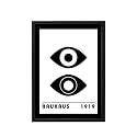 BLINKART Vintage Bauhaus Geometric Poster | 8x12 Inch (A4) Framed Wall Art | Retro Mid Century Abstract Print | Aesthetic Decor for Living Room, Bedroom &amp; Office | Gallery Exhibition Print (D102)