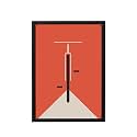 BLINKART Vintage Bauhaus Geometric Poster | 8x12 Inch (A4) Framed Wall Art | Retro Mid Century Abstract Print | Aesthetic Decor for Living Room, Bedroom &amp; Office | Gallery Exhibition Print (D131)
