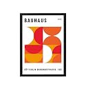 BLINKART Vintage Bauhaus Geometric Poster | 8x12 Inch (A4) Framed Wall Art | Retro Mid Century Abstract Print | Aesthetic Decor for Living Room, Bedroom &amp; Office | Gallery Exhibition Print (D109)
