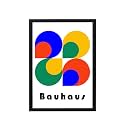 BLINKART Vintage Bauhaus Geometric Poster | 8x12 Inch (A4) Framed Wall Art | Retro Mid Century Abstract Print | Aesthetic Decor for Living Room, Bedroom &amp; Office | Gallery Exhibition Print (D122)