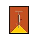 BLINKART Vintage Bauhaus Geometric Poster | 8x12 Inch (A4) Framed Wall Art | Retro Mid Century Abstract Print | Aesthetic Decor for Living Room, Bedroom &amp; Office | Gallery Exhibition Print (D140)