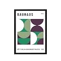 BLINKART Vintage Bauhaus Geometric Poster | 8x12 Inch (A4) Framed Wall Art | Retro Mid Century Abstract Print | Aesthetic Decor for Living Room, Bedroom &amp; Office | Gallery Exhibition Print (D108)